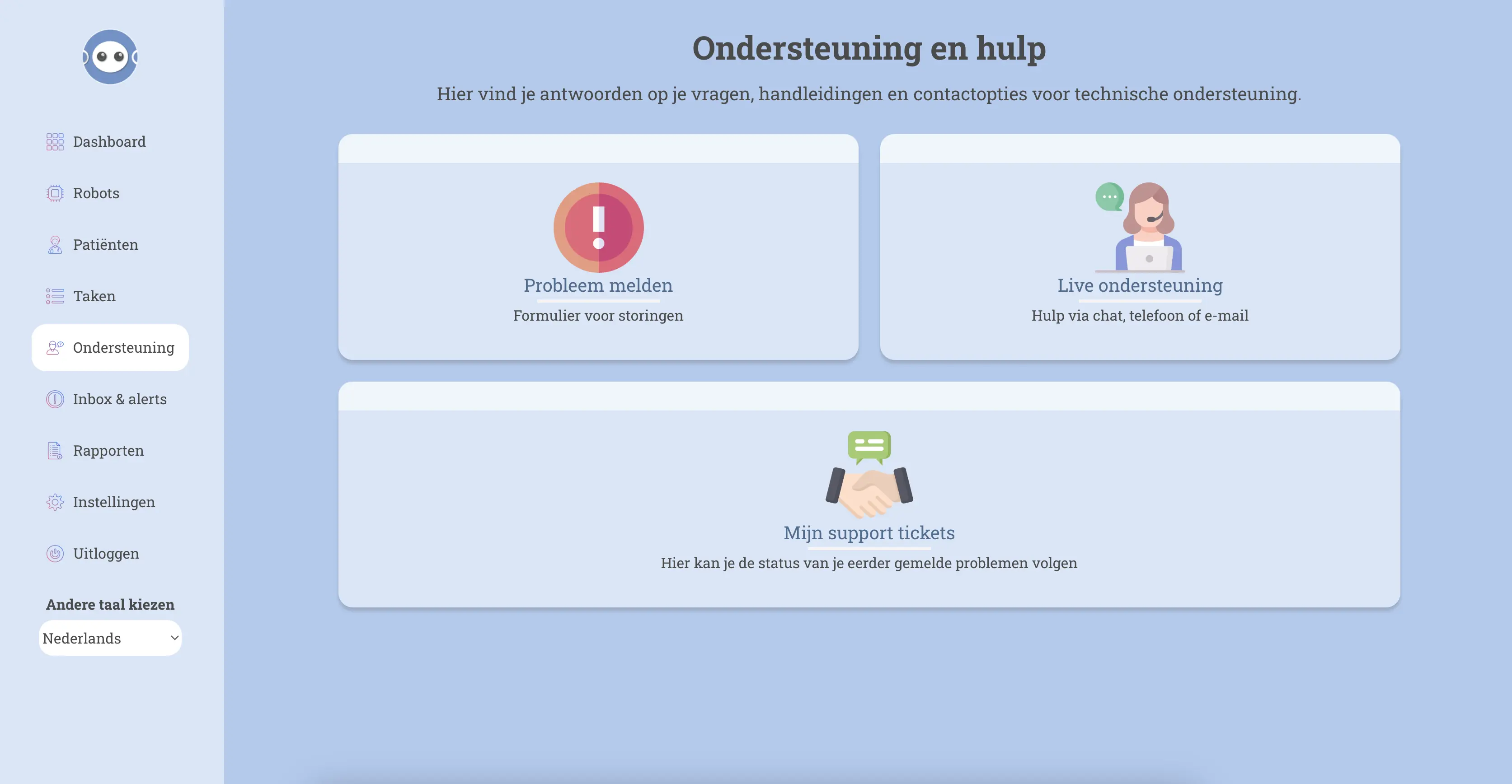 Screenshot, contactpagina